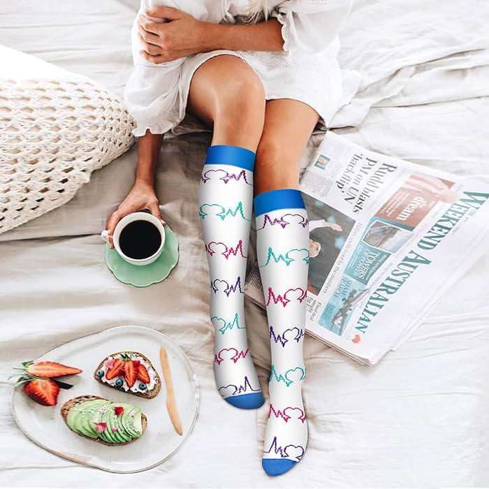6 Pack Copper Compression Socks for Women and Men Circulation-Best Support for Medical,Running,Nursing,Athletic - Image 3
