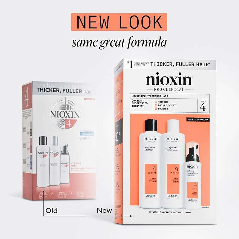 NIOXIN Scalp + Hair Thickening System Kits | For Natural, Colored, & Damaged Hair with Light to Progressed Thinning | Strengthen & Boost Hair Density with Niacinamide & Biotin | 1 Month Supply - Image 2