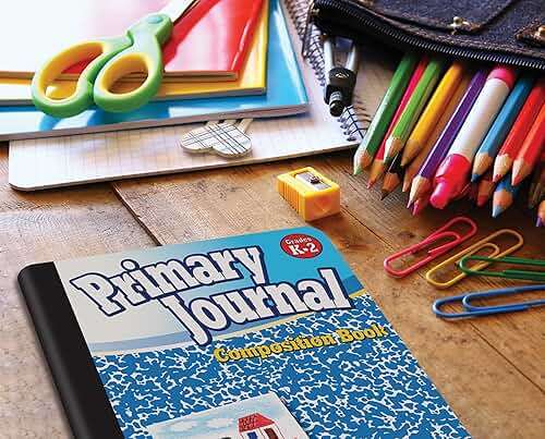 Better Office Products Primary Journal, Hardcover, Primary Composition Book Notebook - Grades K-2, 100 Sheet, One Subject, 9.75" x 7.5", Blue Cover-6 Pack - Image 2
