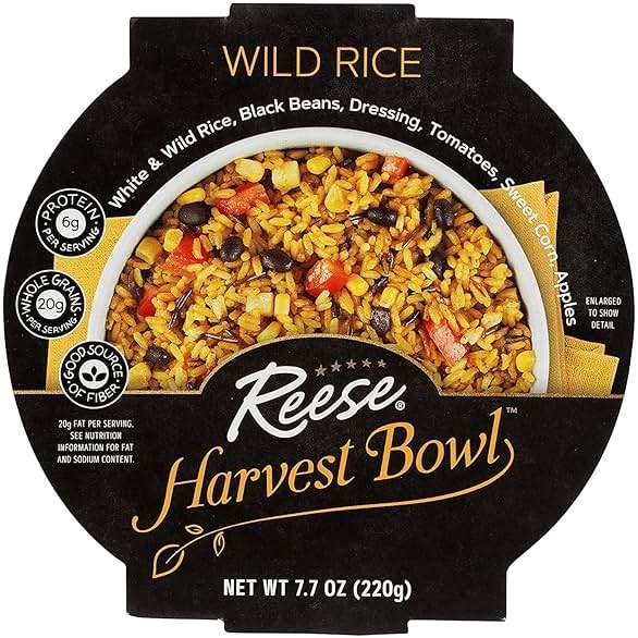 Reese Wild Rice Harvest Bowl | Black Beans, Tomatoes, Corn | High in Fiber & Protein (Pack of 8) - Image 1