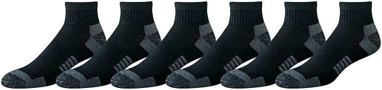 Amazon Essentials Men's Athletic Ankle Socks, Cushioned with Arch Support, Moisture Wicking - Image 1