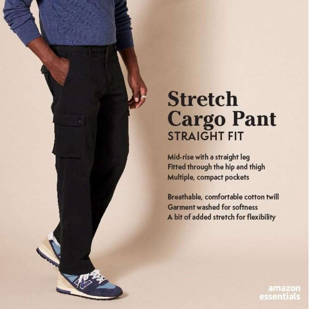 Amazon Essentials Men's Straight-Fit Stretch Cargo Pant (Available in Big & Tall) - Image 2