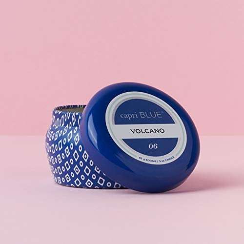 Capri Blue Volcano Scented Mini Tin Jar Candle - Luxury Candles for Home Scented with Tropical Fruit & Sugared Citrus - Soy Candle Wax Blend (Blue, 3 oz) - Image 7