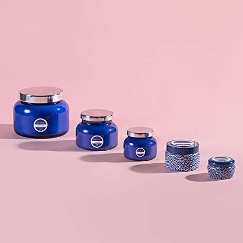Capri Blue Volcano Scented Mini Tin Jar Candle - Luxury Candles for Home Scented with Tropical Fruit & Sugared Citrus - Soy Candle Wax Blend (Blue, 3 oz) - Image 10