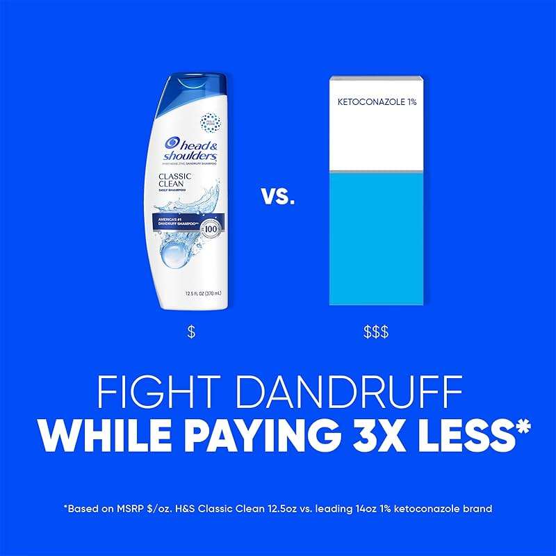 Head & Shoulders Classic Clean Dandruff Shampoo Twin Pack, Anti-Dandruff Daily Use, Paraben-Free, Color-Safe, 32.1 Fl Oz Each (Set of 2) - Image 3