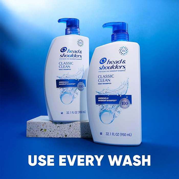 Head & Shoulders Classic Clean Dandruff Shampoo Twin Pack, Anti-Dandruff Daily Use, Paraben-Free, Color-Safe, 32.1 Fl Oz Each (Set of 2) - Image 7