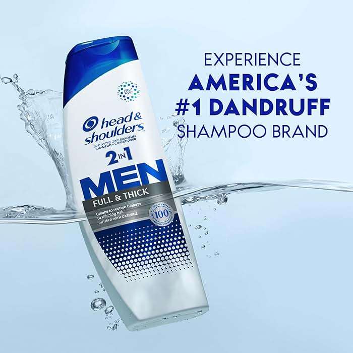 Head & Shoulders Anti-Dandruff Shampoo and Conditioner, Full and Thick 2-in-1 Twin Pack, 1% Pyrithione Zinc, Cleans to Restore Fullness to Thinning Hair, 32.1 fl oz Each - Image 4