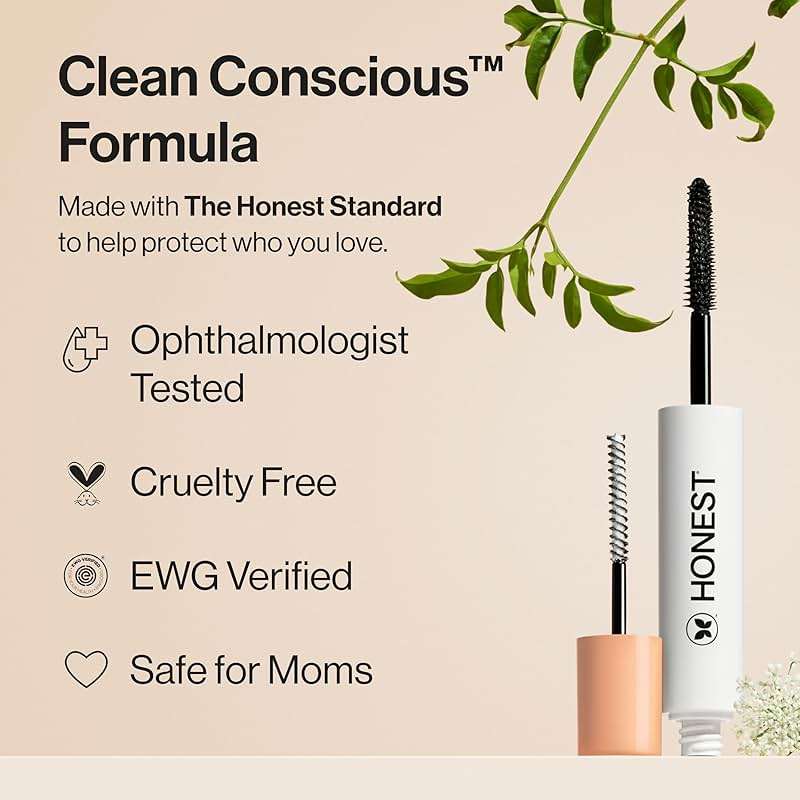 Honest Beauty 2-in-1 Extreme Length Clean Mascara + Lash Primer | Lengthening + Volumizing | Cruelty Free + Safe for Sensitive Eyes | Black, .27 fl oz - Image 5