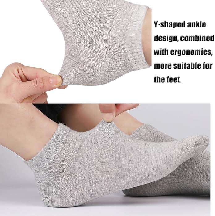 Light up in the Dark 10 Pairs Ankle Socks No Show Sock Low-Cut Athletic Men Women Cotton Socks - Image 3