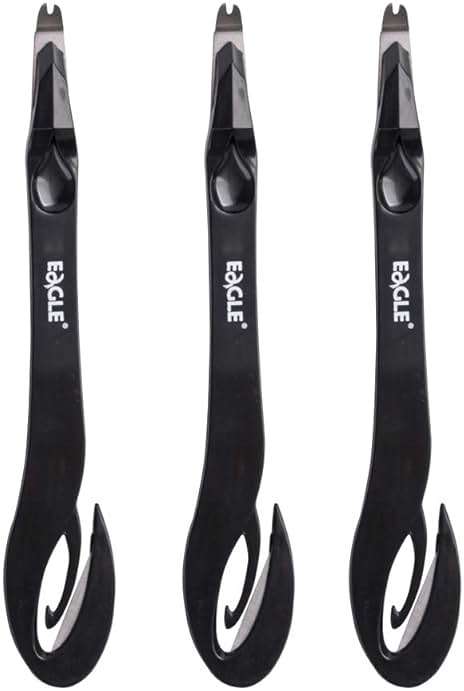 Eagle Staple Remover, Staple Puller, Push-Style, Built-in Letter Opener, 3-Pack, Black - Image 1