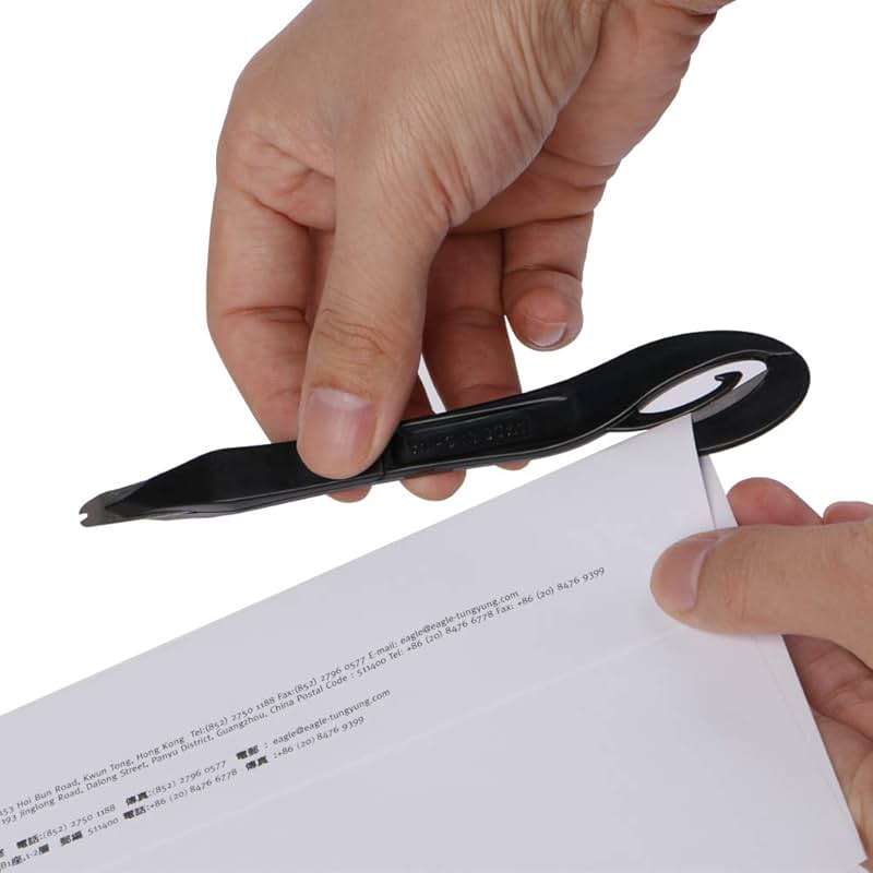 Eagle Staple Remover, Staple Puller, Push-Style, Built-in Letter Opener, 3-Pack, Black - Image 3