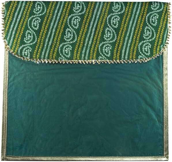 Desi Favors Saree Cover Fabric Bags, Indian Silk Saree Gifting/Storage Bag for Weddings, Reusable Cotton Saree Covers for Clothes Storage/Garment Bag, Travelling, Bulk - 16x17 Inch (Pack of 4) - Image 1