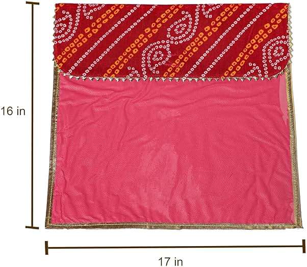 Desi Favors Saree Cover Fabric Bags, Indian Silk Saree Gifting/Storage Bag for Weddings, Reusable Cotton Saree Covers for Clothes Storage/Garment Bag, Travelling, Bulk - 16x17 Inch (Pack of 4) - Image 5