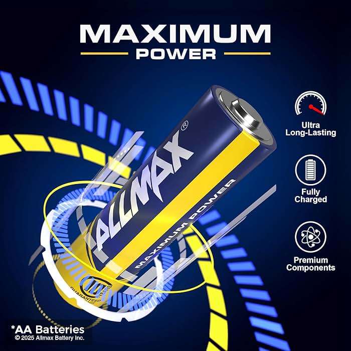 Allmax AA Maximum Power Alkaline Double A Batteries (100 Count) – Ultra Long-Lasting, Leakproof Design, 10-Year Shelf Life, Maximum Performance (1.5V) - Image 2
