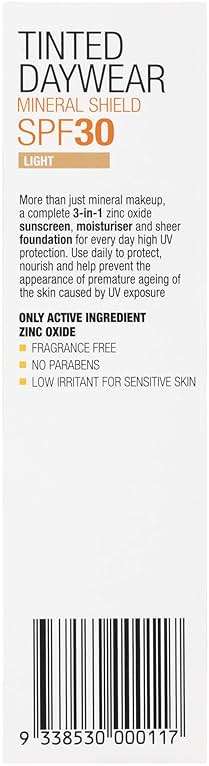 Invisible Zinc Light Tinted Daywear SPF 30+ - Daily Moisturizer with Sun Protection & Sheer Foundation to prevent appearance of Premature aging caused by Harmful UV Rays - 50g - Image 4