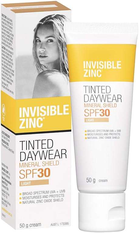 Invisible Zinc Light Tinted Daywear SPF 30+ - Daily Moisturizer with Sun Protection & Sheer Foundation to prevent appearance of Premature aging caused by Harmful UV Rays - 50g - Image 5