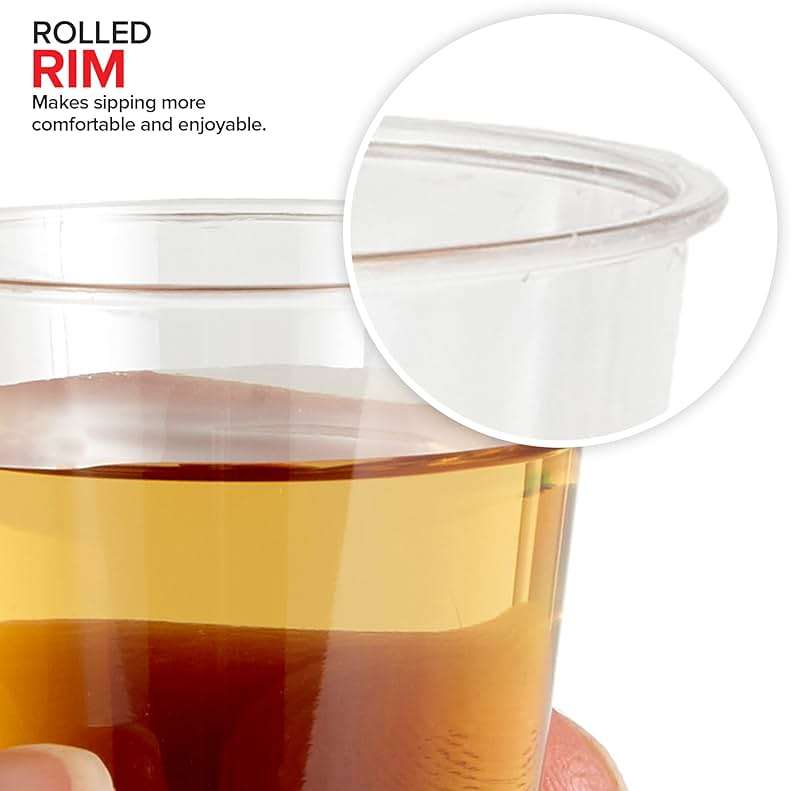 1000 Plastic Shot Glasses - 1.5 Oz Disposable Cups - 1.5 Ounce Shot Glasses - Ideal for Whiskey, Wine Tasting, Food Sampling and Sauce Dipping at Catered Events, Parties and Weddings (Clear) - Image 6