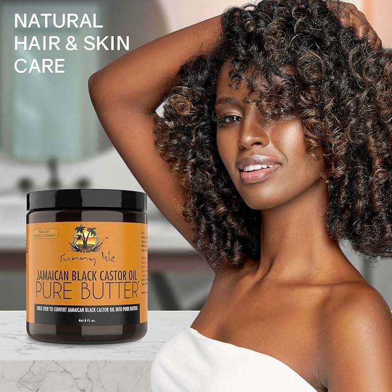 Sunny Isle Jamaican Black Castor Oil Pure Butter 8oz, Moisturizing JBCO Butter That Melts Into Oil for Hair Growth, Scalp Care, Edges, Dry Damaged Hair & Skin - Image 2