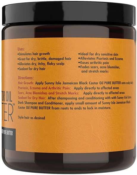 Sunny Isle Jamaican Black Castor Oil Pure Butter 8oz, Moisturizing JBCO Butter That Melts Into Oil for Hair Growth, Scalp Care, Edges, Dry Damaged Hair & Skin - Image 3