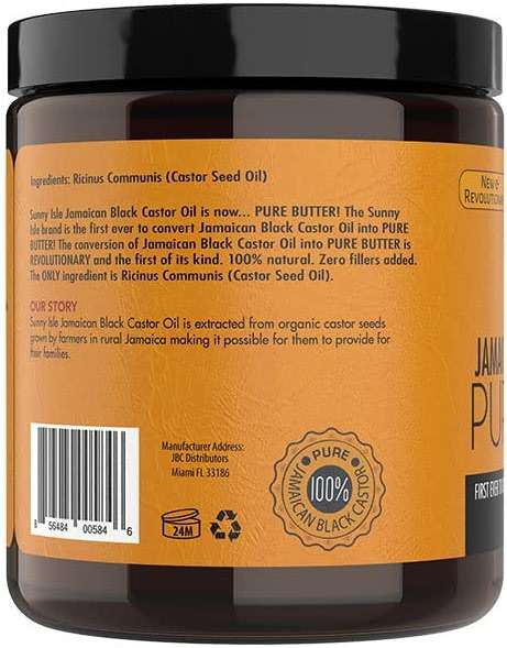 Sunny Isle Jamaican Black Castor Oil Pure Butter 8oz, Moisturizing JBCO Butter That Melts Into Oil for Hair Growth, Scalp Care, Edges, Dry Damaged Hair & Skin - Image 4