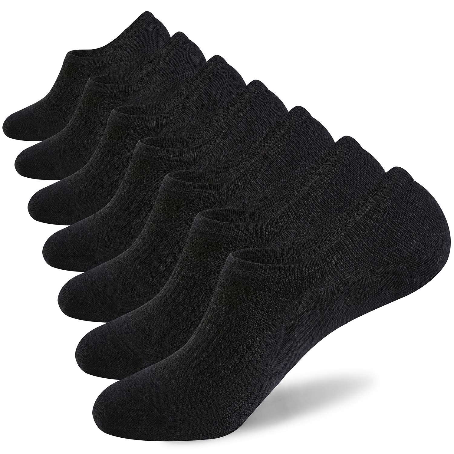 WANDER No Show Socks Mens 7/8 Pair Cotton Thin Non Slip Low Cut Men Invisible Sock 6-8/9-11/12-14 - Image 1