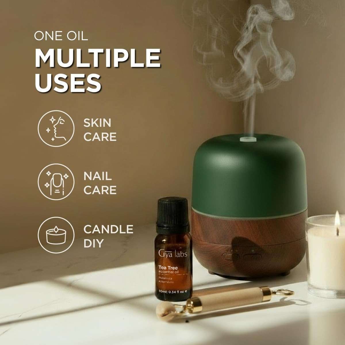 100% Pure Australian Tea Tree Essential Oil - 0.34 Fl Oz - Australian Tea Tree Oil for Hair, Skin, Diffuser, Aromatherapy & DIY Candle Making Scent - Image 5