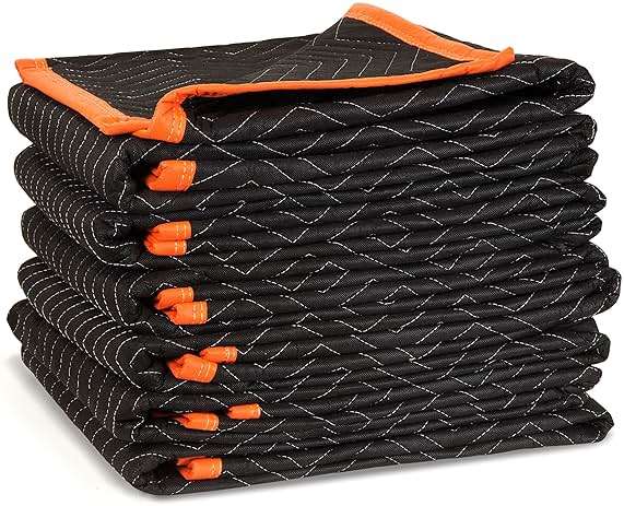WEN 72-Inch by 40-Inch Heavy Duty Padded Moving Blankets, 6-Pack (272406) - Image 1
