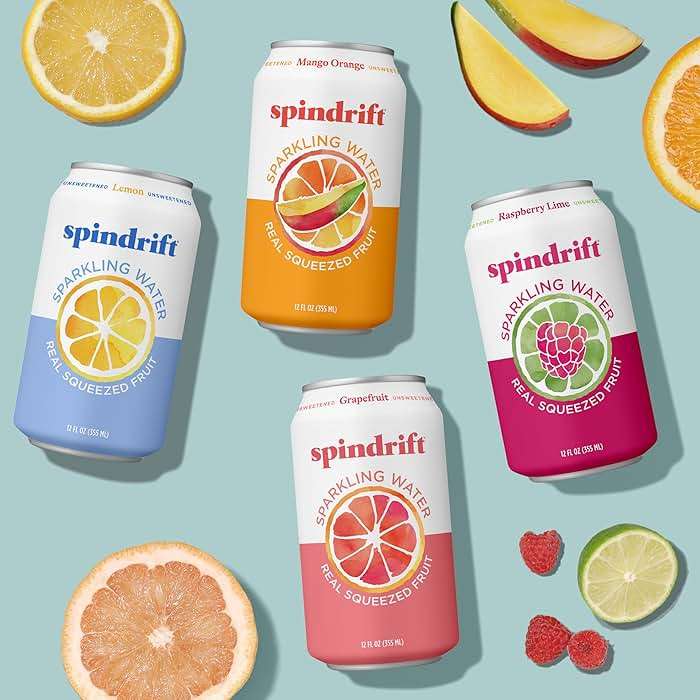 Spindrift Sparkling Water, 4 Flavor Variety Pack, Made with Real Squeezed Fruit, 12 Fl Oz (Pack of 20) - Image 6