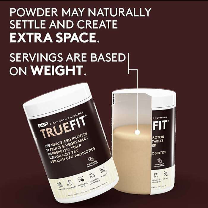 TrueFit High Fiber Protein Powder, Grass-Fed Whey Meal Replacement Shake with Prebiotics, Probiotics, & Organic Superfoods, Keto Friendly, Gluten Free - Image 8