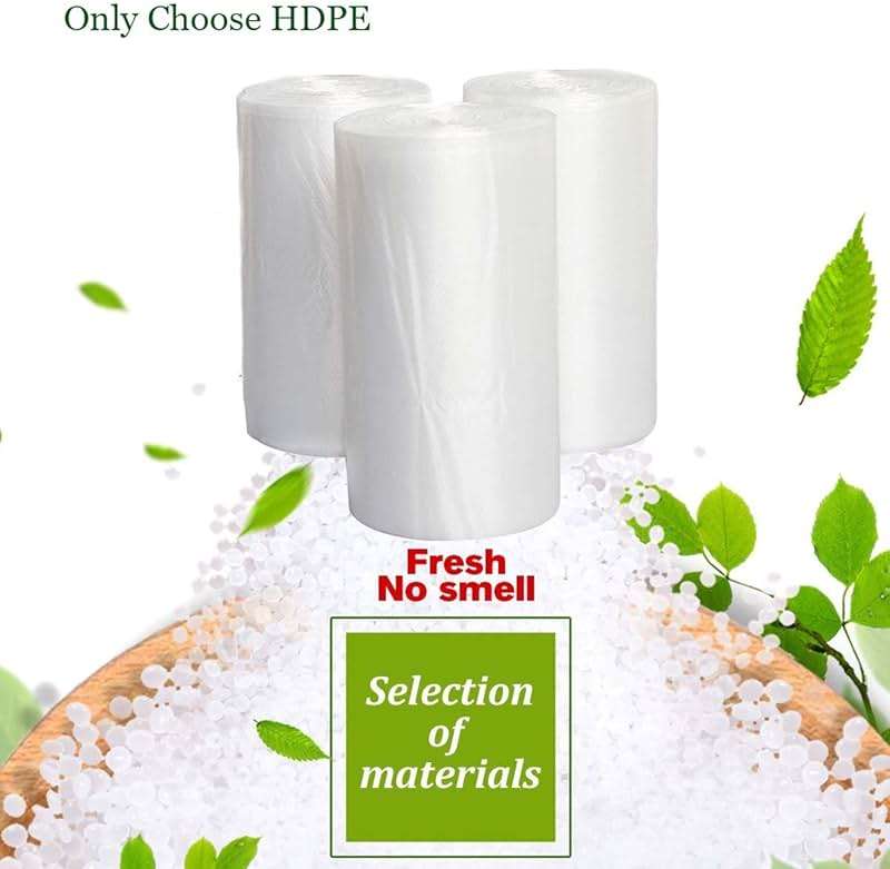 Small Trash Bags 4 Gallon Garbage Bags Waste Basket Bin Liners Bags For Bathroom, Kitchen, Office, Home Bedroom,Car- Clear White (125 Count) - Image 7