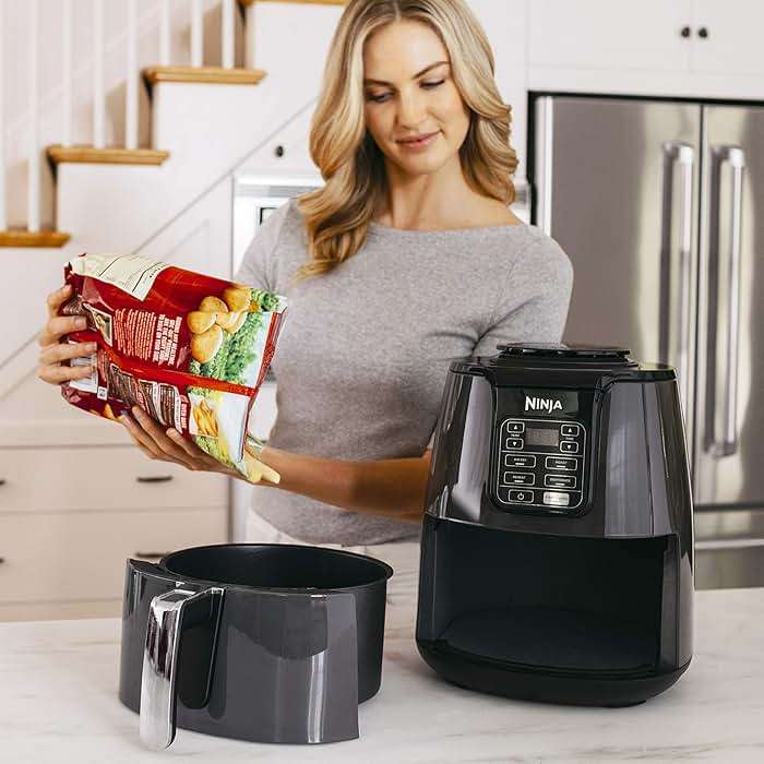 Ninja | Air Fryer | 4 QT Capacity | 4-in1 Roast, Crisp, Roast, Reheats, & Dehydrates | Dishwasher Safe Parts | Includes 20 Easy & Healthy Recipes | Compact | Grey | AF101 - Image 9