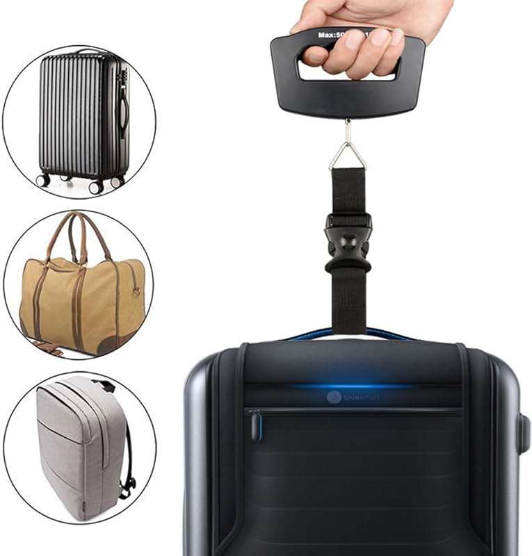 YAGSUW Handheld Digital Luggage Scale with Grip for Travel Portable Electronic Weighing Suitcase and Bag 110Lb/50kg Black - Image 3