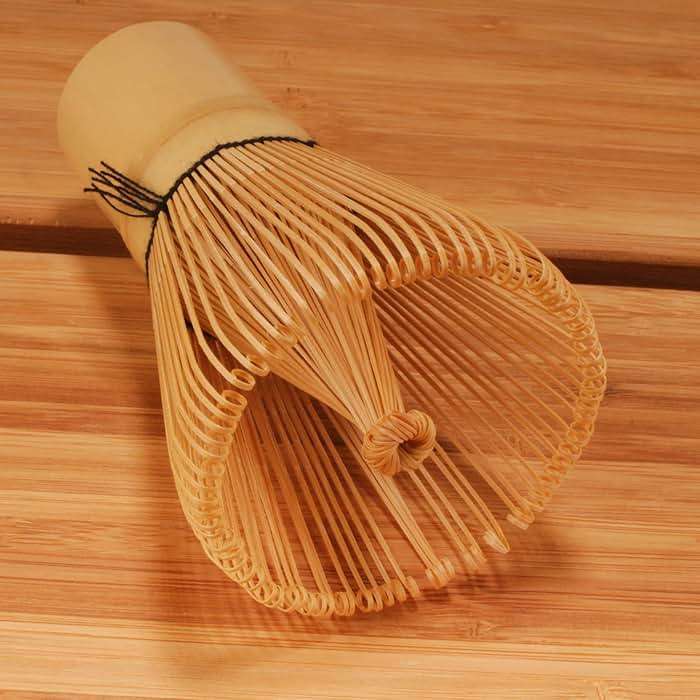 BambooMN Japanese Matcha Whisk Chasen - Traditional Handcurled 100 Tate Matcha Utensil - Natural Golden Brown - 10 Pieces - Image 2