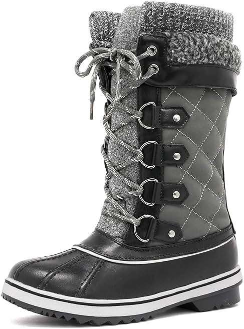 DREAM PAIRS Women's Mid-Calf Waterproof Winter Snow Boots - Image 1