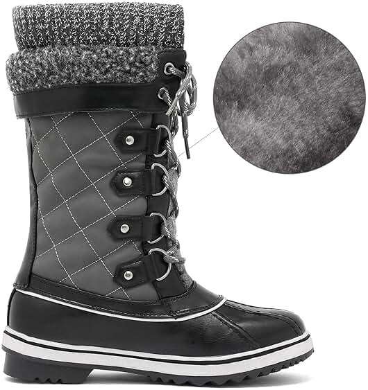 DREAM PAIRS Women's Mid-Calf Waterproof Winter Snow Boots - Image 4