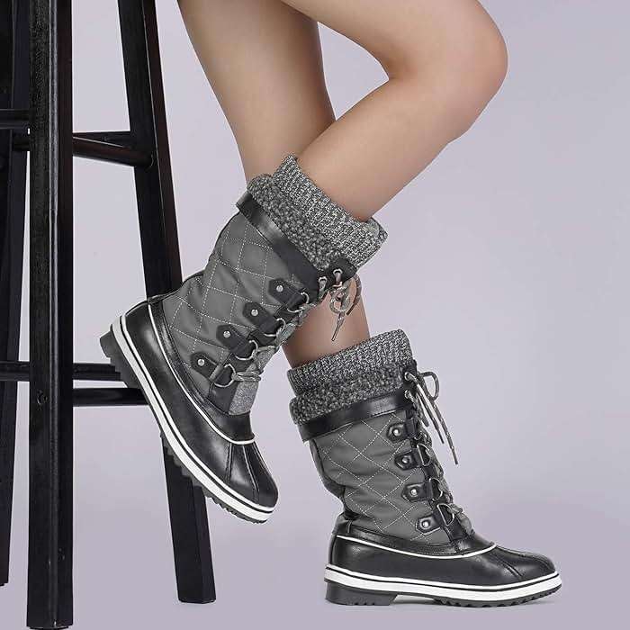 DREAM PAIRS Women's Mid-Calf Waterproof Winter Snow Boots - Image 8