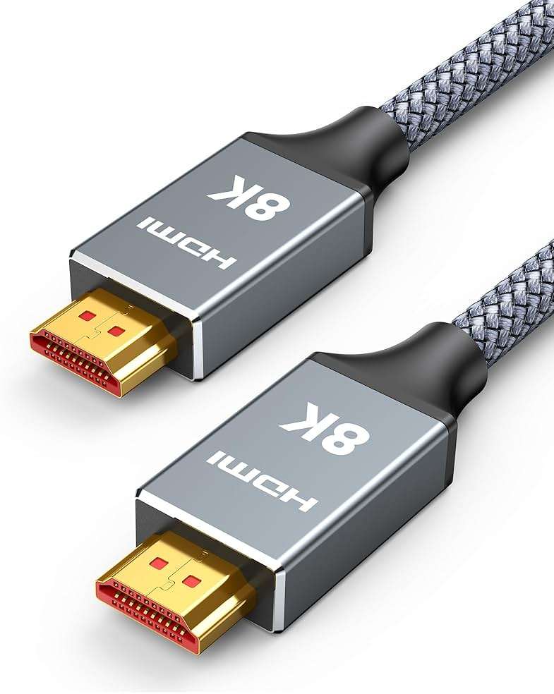Capshi 6.6ft 8K 4K@120Hz HDMI Cable 2.1, 48Gbps High Speed Cord | for PS5/4, TV, Gaming Console, Monitor, 8K@60Hz, 2K@240Hz, 144Hz, Support HDR, eARC, DTS:X, HDCP 2.2 & 2.3, Braided - Image 1