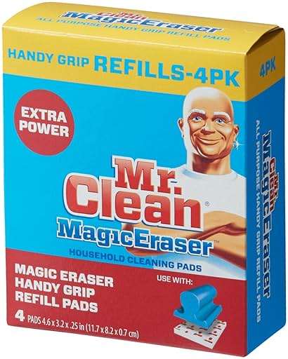 Mr. Clean Magic Eraser Handy-Grip All Purpose Refill Pads, White (Pack of 4) - Image 1