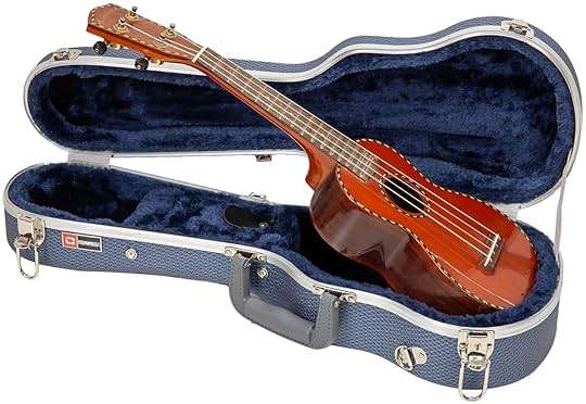 Crossrock, 0-String Soprano Ukulele, Super lightweight ABS Molded Hard Case in Blue, (CRA860SUBL) - Image 1