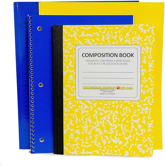 Back to School Supply Box Grades K-5 - School Supply Boxes - 32 Piece School Supplies Kit Includes Markers, Crayons, Pencils, Scissors, Folders, Glue Sticks, Notebook, and Composition Book - Image 4