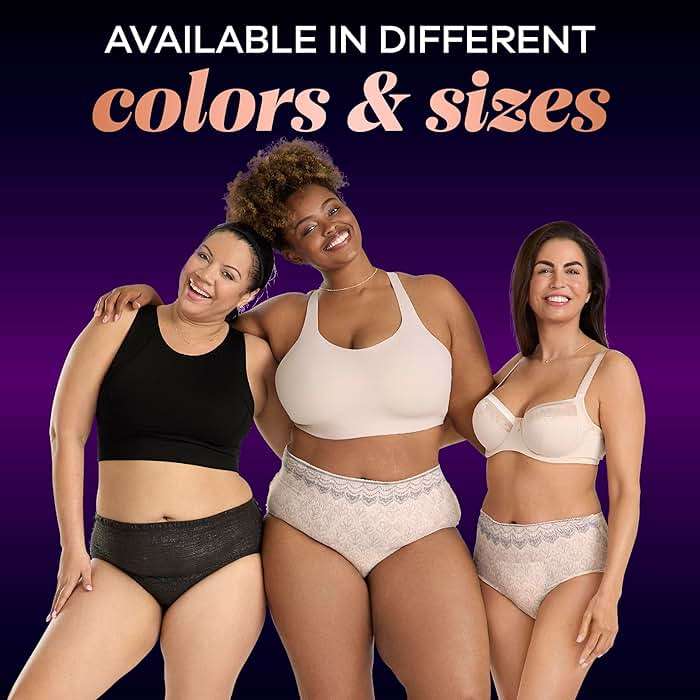 Always Discreet Boutique Black, Reimagined Adult Diapers for Women, Maximum Absorbency Incontinence and Postpartum Underwear Size XL/XXL, Fits and Feels Like Real Underwear, 16 Count - Image 5