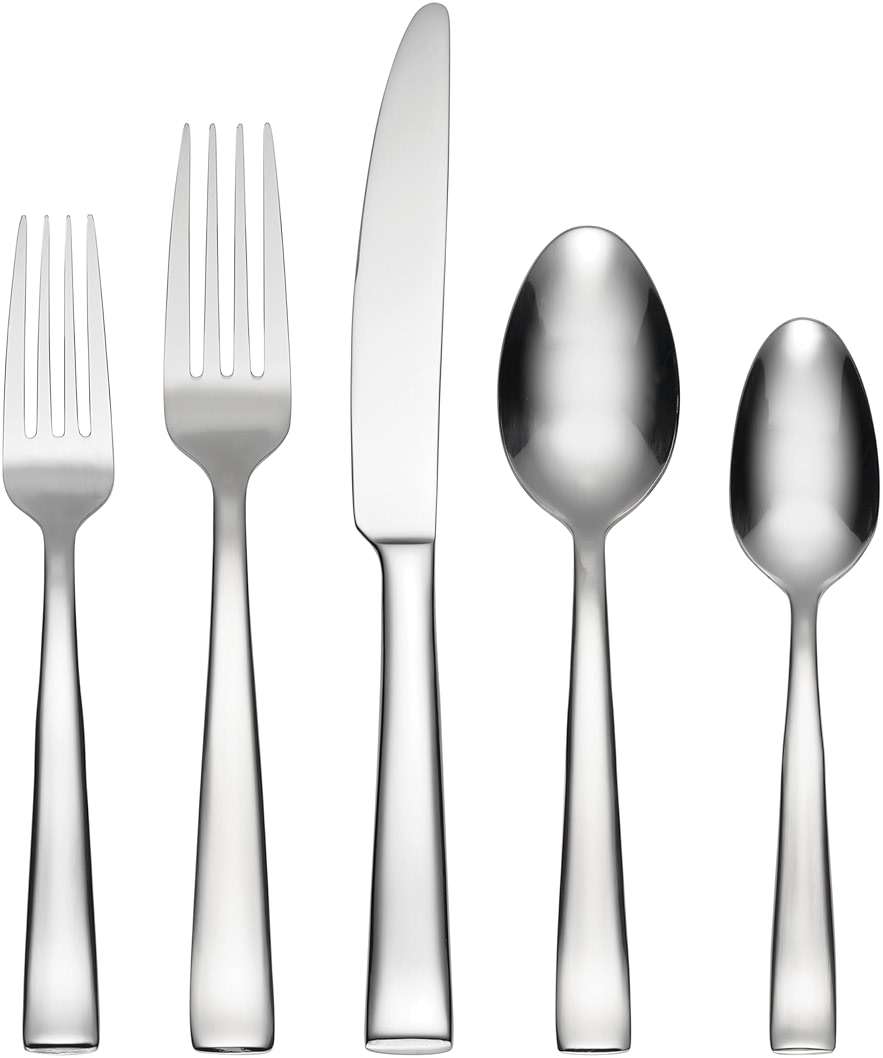 Oneida Silverware Set, Monolith 20-Piece Everyday Flatware Set, Service For 4, 18/0 Stainless Steel, Knives Spoons And Forks Sets, Dishwasher Safe, Home And Kitchen Utensils (Silver, 20 Piece) - Image 1