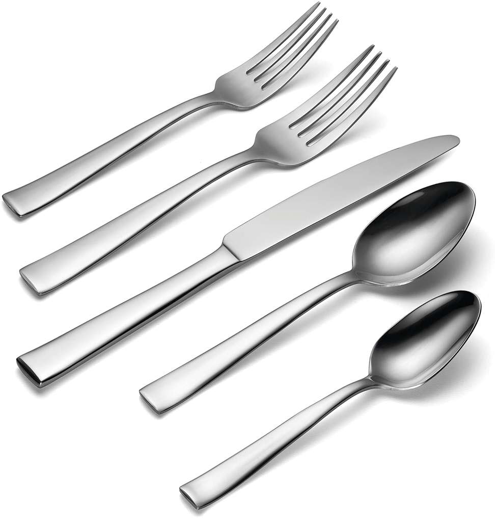 Oneida Silverware Set, Monolith 20-Piece Everyday Flatware Set, Service For 4, 18/0 Stainless Steel, Knives Spoons And Forks Sets, Dishwasher Safe, Home And Kitchen Utensils (Silver, 20 Piece) - Image 4