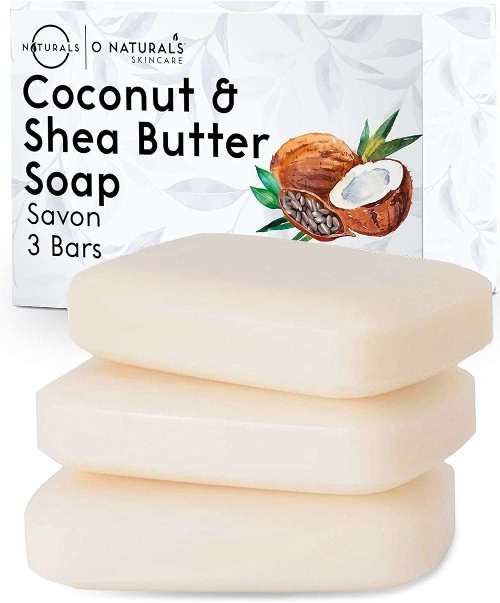 O NATURALS 3-Pack Organic Soap Bar 4oz each-100% Vegan Cold Process Body Wash Scented Premium Handmade Soap - Natural Soaps for Men Women, Face, Body - Coconut and Shea Butter - Mothers Day Gifts - Image 1