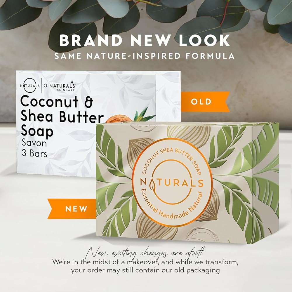O NATURALS 3-Pack Organic Soap Bar 4oz each-100% Vegan Cold Process Body Wash Scented Premium Handmade Soap - Natural Soaps for Men Women, Face, Body - Coconut and Shea Butter - Mothers Day Gifts - Image 3