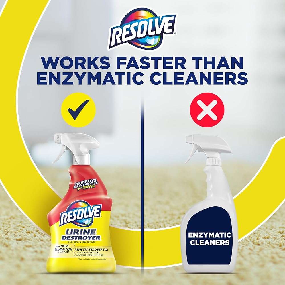 Resolve Urine Destroyer Spray – Pet Stain and Odor Remover, Carpet Cleaner Solution for Cat and Dog Urine, 32 Fl Oz - Image 7