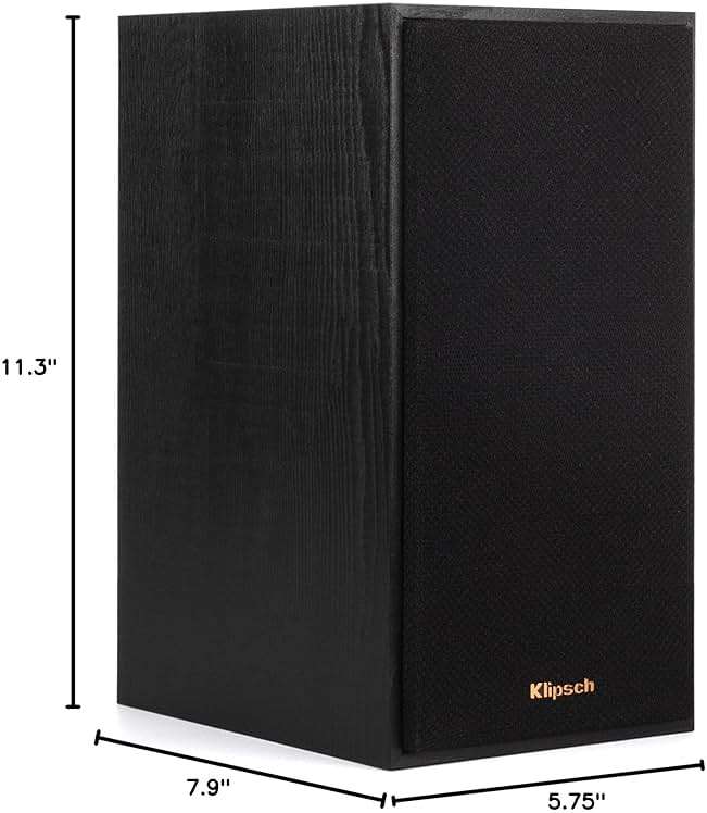 Klipsch R-41M Reference Bookshelf Speakers (Pair), Black - Image 8