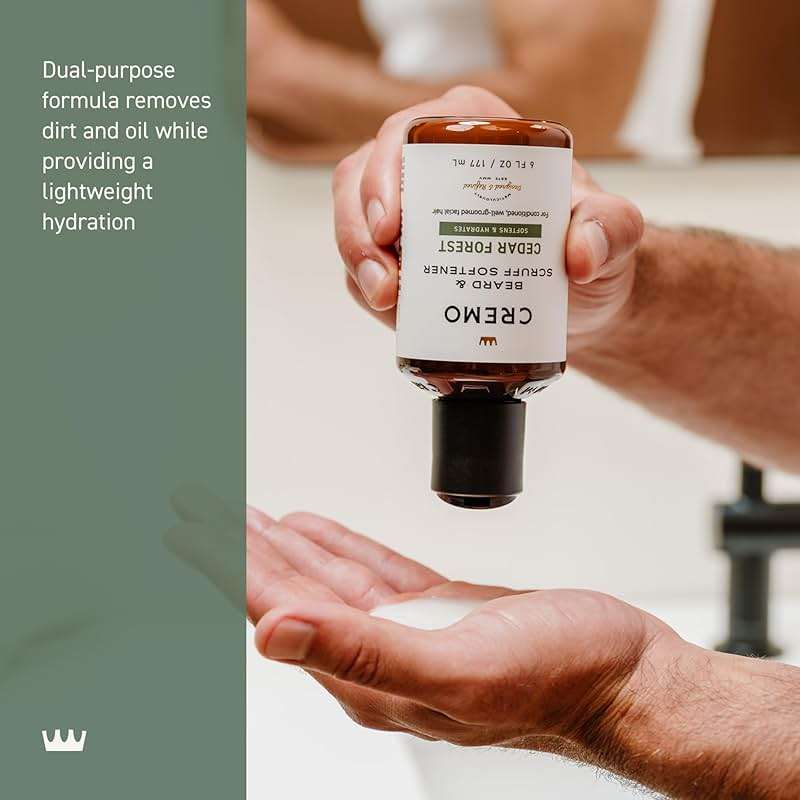 Cremo Cedar Forest Beard & Scruff Softener, Softens and Conditions Coarse Facial Hair of all Lengths in Just 30 Seconds, 6 Fluid Ounce - Image 4