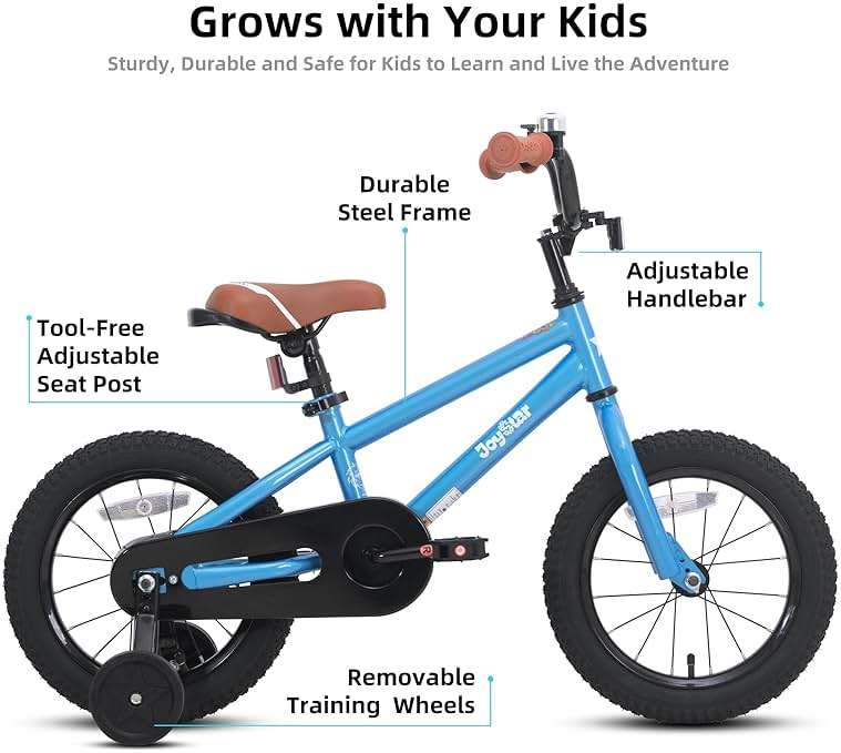 JOYSTAR Kids Bike for Ages 2-12 Years Old Boys Girls, 12-20 Inch BMX Style Kid's Bikes with Training Wheels, Children Bicycle for Kids and Toddler, Multiple Colors - Image 2