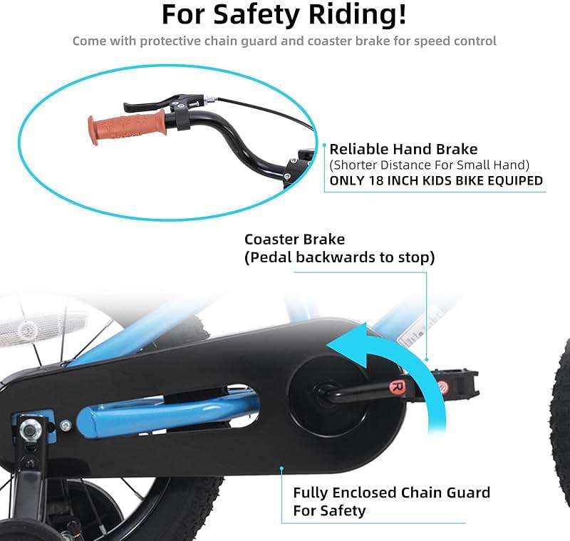 JOYSTAR Kids Bike for Ages 2-12 Years Old Boys Girls, 12-20 Inch BMX Style Kid's Bikes with Training Wheels, Children Bicycle for Kids and Toddler, Multiple Colors - Image 3